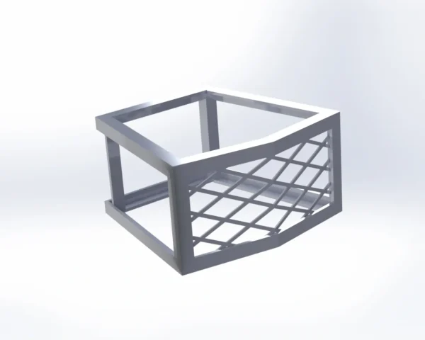 A 3 d image of the front end of a basket.